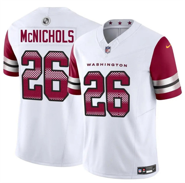 Washington Commanders #26 Jeremy McNichols White 2024 F.U.S.E. Vapor Limited Stitched Jersey - Zenithce