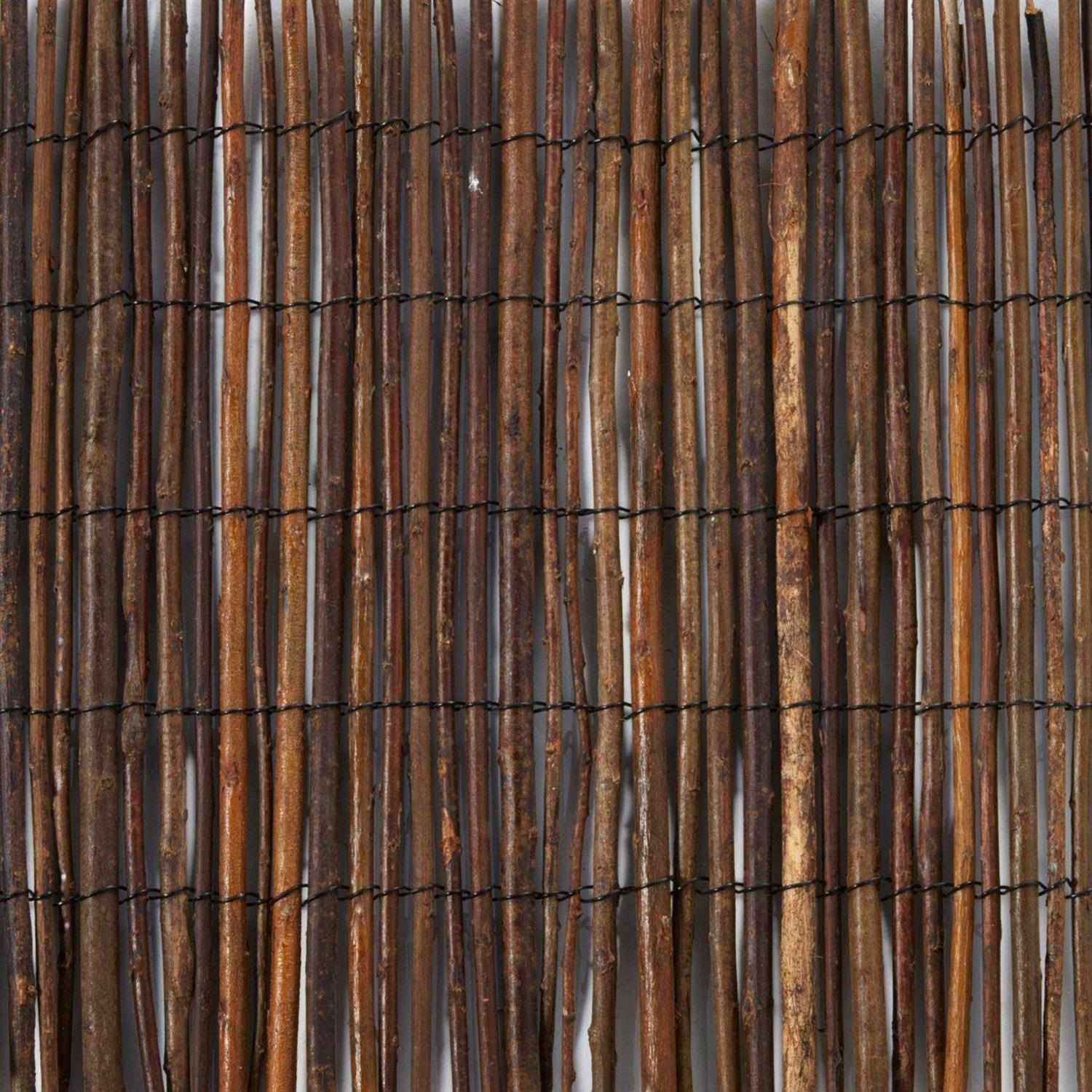 Master Garden Products 2 ft. H x 14 ft. L Reed Wood Fence Woven with Black Nylon Coated Wire - Zenithce