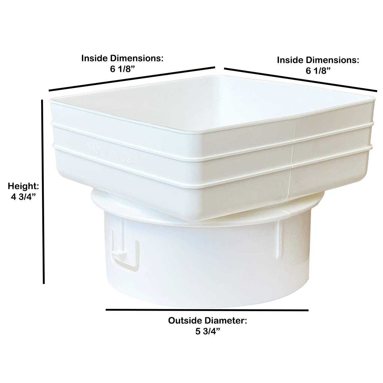 Plastic Universal Downspout to Drain Tile Adapter - Zenithce