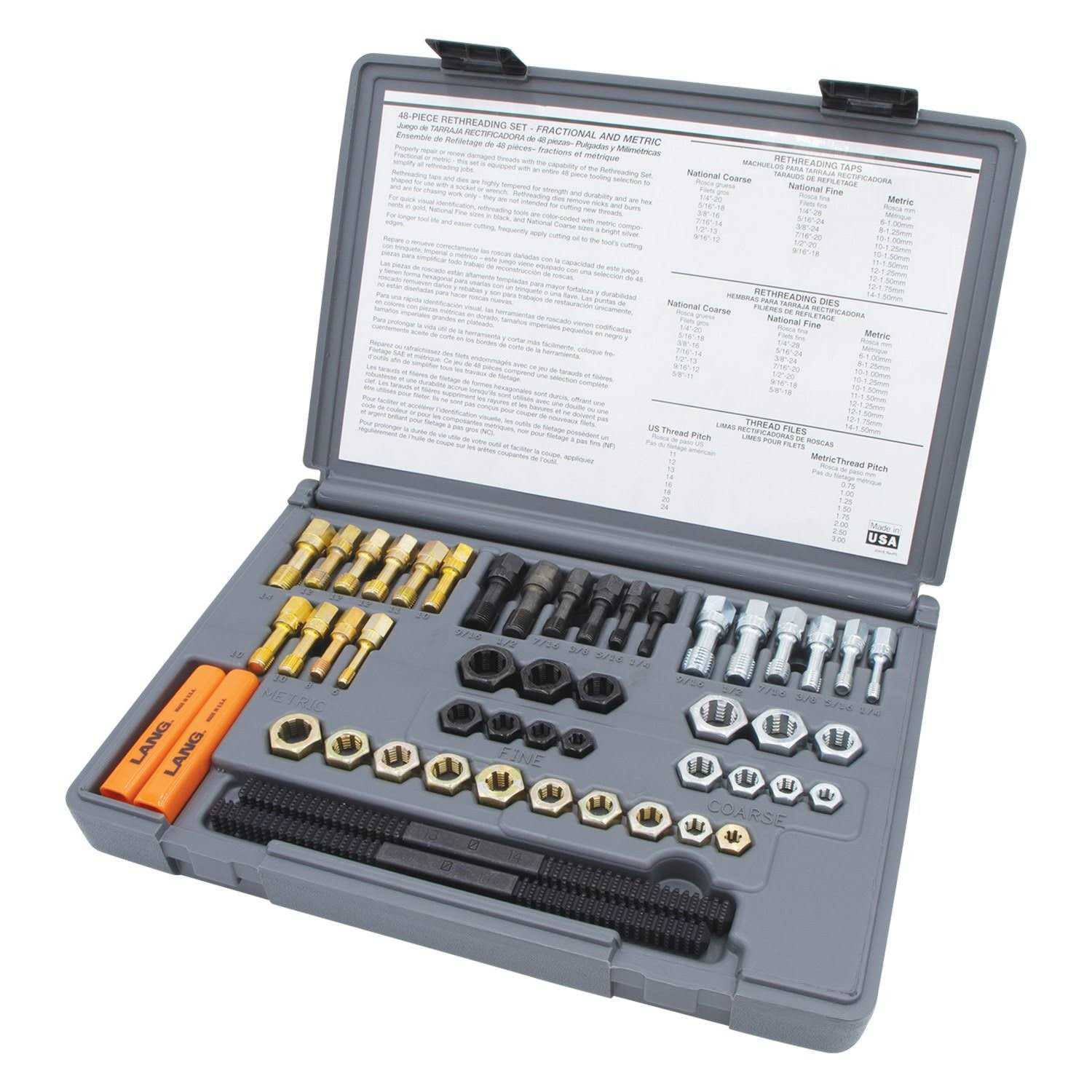 Lang Tools 522 19-Piece SAE and Metric Magnetic Socket Insert KAS-522 - Zenithce