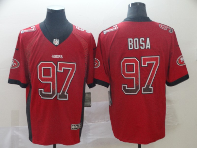 San Francisco 49ers #97 Nick Bosa Red Drift Fashion Color Rush Limited Stitched Jersey - Zenithce
