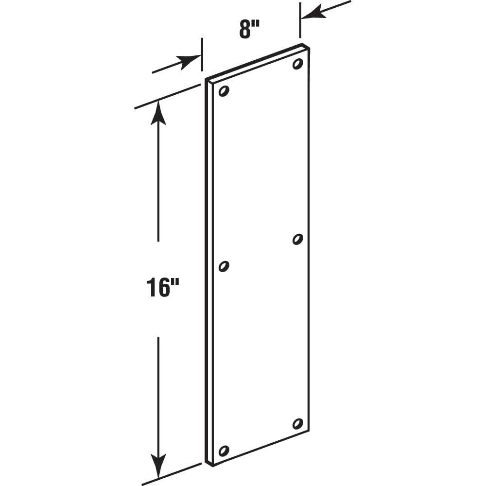 Prime-Line J 4630 Door Push Plate - Zenithce