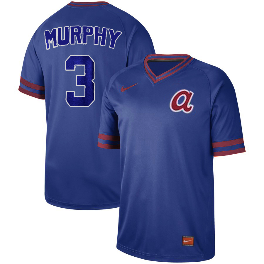 Atlanta Braves #3 Dale Murphy Blue Cooperstown Collection Legend Stitched Jersey - Zenithce
