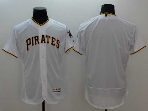 Pirates Blank White Flexbase Authentic Collection Stitched Jersey - Zenithce