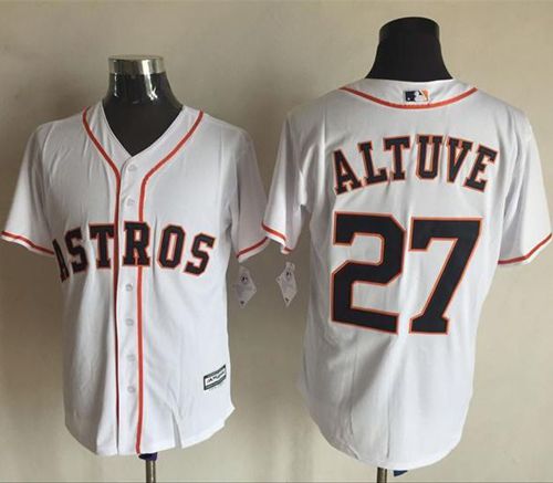 Astros #27 Jose Altuve White New Cool Base Stitched Jersey - Zenithce