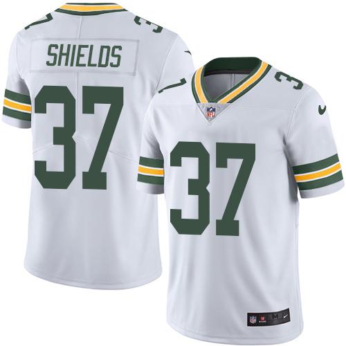 Packers #37 Sam Shields White Stitched Limited Rush Nike Jersey - Zenithce