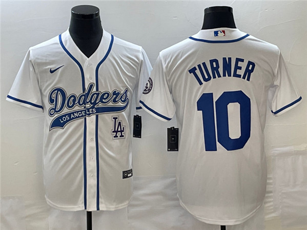 Los Angeles Dodgers #10 Justin Turner With Patch Cool Base Stitched Jersey - Zenithce