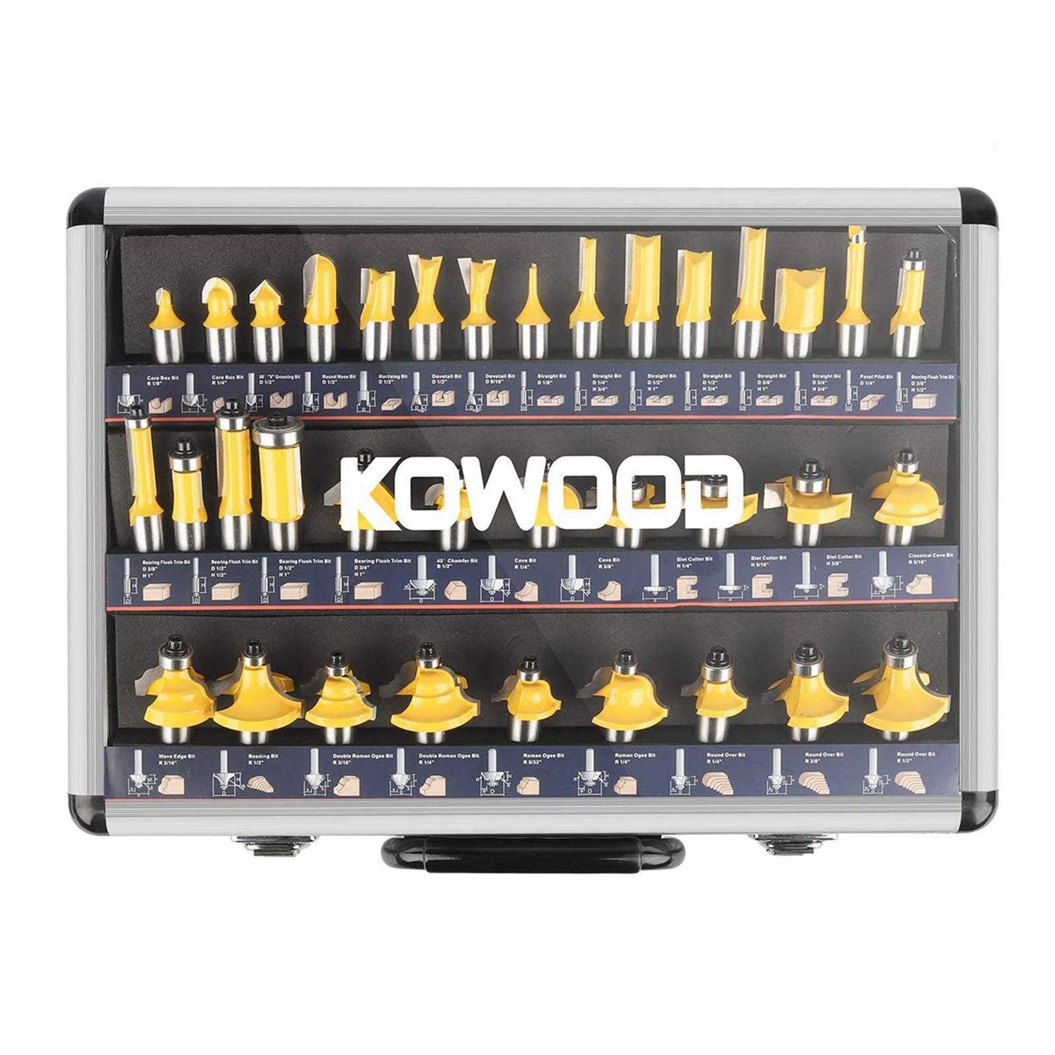 Kowood Router Bits Set 1/2 Inch Shank 70 - Zenithce