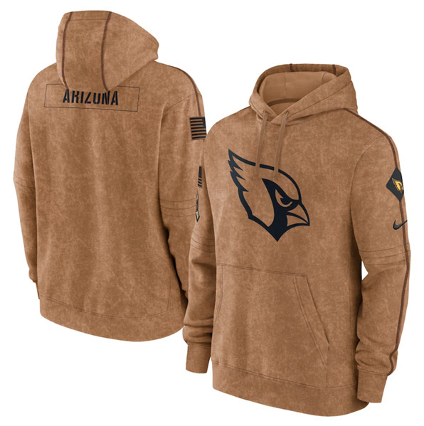Arizona Cardinals 2023 Brown Salute To Service Pullover Hoodie - Zenithce