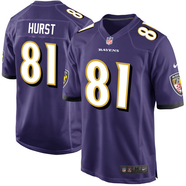 Baltimore Ravens #81 Hayden Hurst Purple 2018 Draft First Round Pick Game Jersey - Zenithce