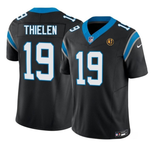 Carolina Panthers #19 Adam Thielen Black 2023 F.U.S.E. With John Madden Patch Vapor Limited Stitched Jersey - Zenithce