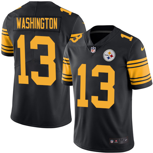 Pittsburgh Steelers #13 James Washington Black Color Rush Limited Stitched Jersey - Zenithce