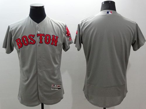 Red Sox Blank Grey Flexbase Authentic Collection Stitched Jersey - Zenithce