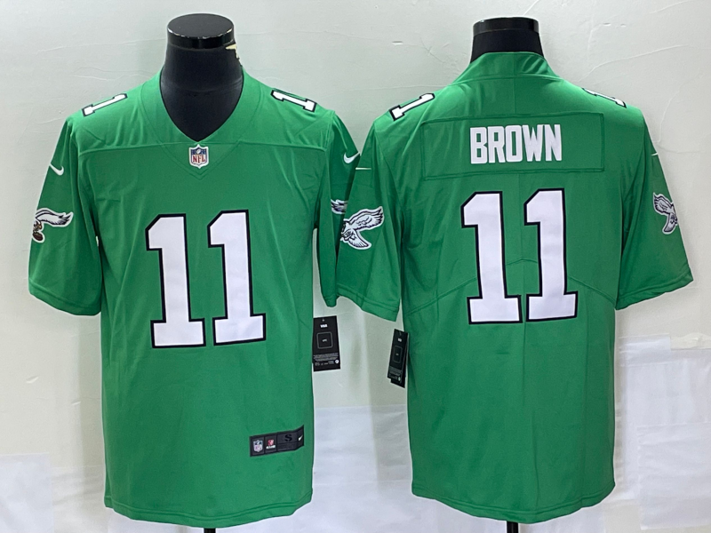 Philadelphia Eagles #11 A. J. Brown Green Stitched Jersey - Zenithce
