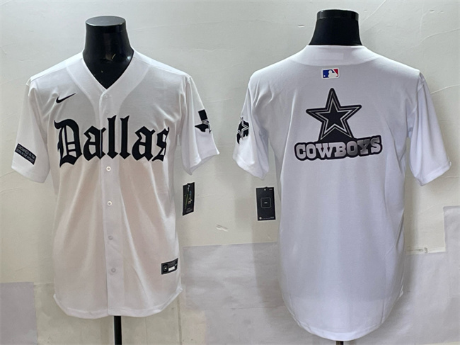 Dallas Cowboys Team Big Logo White 'Gothic Lone Star Edition' Limited Stitched Jersey - Zenithce