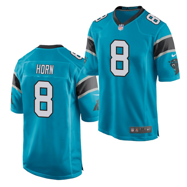 Carolina Panthers #8 Jaycee Horn Blue Stitched Jersey - Zenithce
