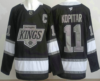 Los Angeles Kings #11 Anze Kopitar Black Alternate Authentic Jersey - Zenithce