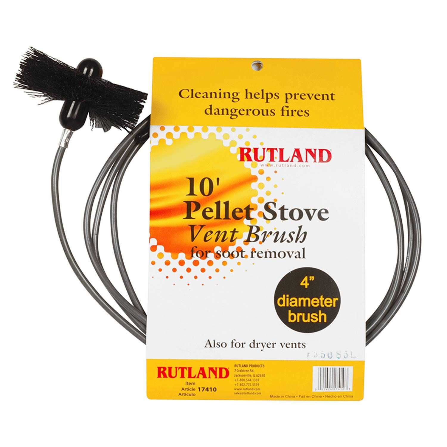 Rutland Pellet Stove Vent Brush with Handle - Zenithce