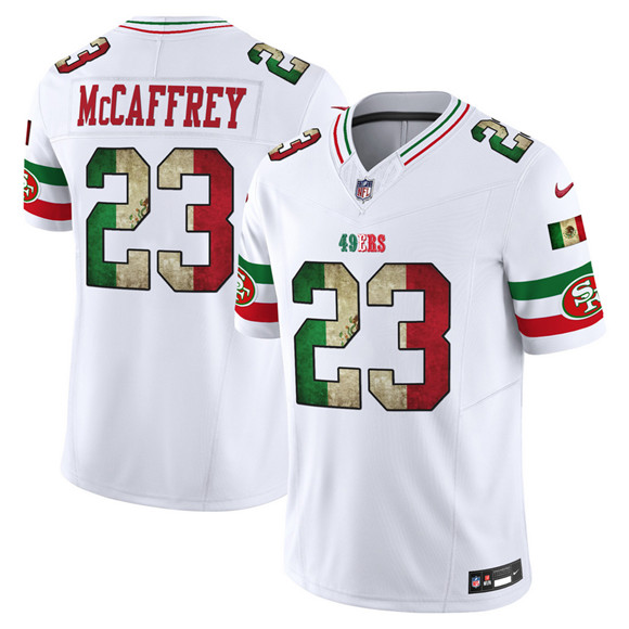 San Francisco 49ers #23 Christian McCaffrey White 2025 F.U.S.E. Mexico Vapor Limited Football Stitched Jersey - Zenithce