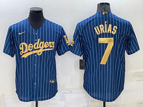 Los Angeles Dodgers #7 Julio Urías Navy Gold Cool Base Stitched Baseball Jersey - Zenithce