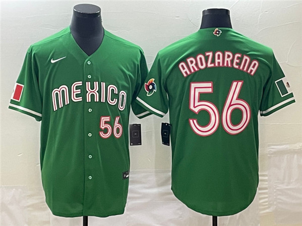 Mexico #56 Randy Arozarena 2023 Green World Classic With Patch Stitched Jersey - Zenithce