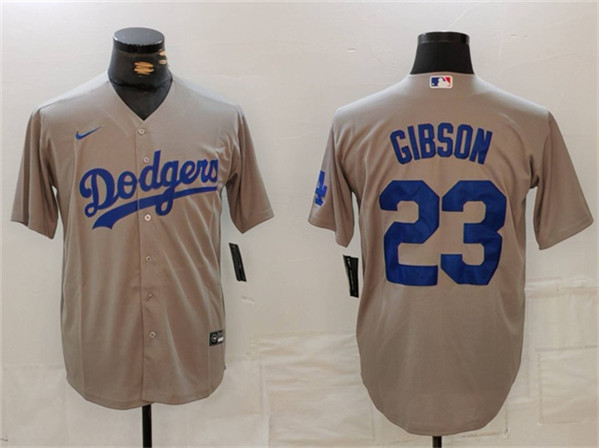 Los Angeles Dodgers #23 Kirk Gibson Gray Cool Base Stitched Jersey - Zenithce