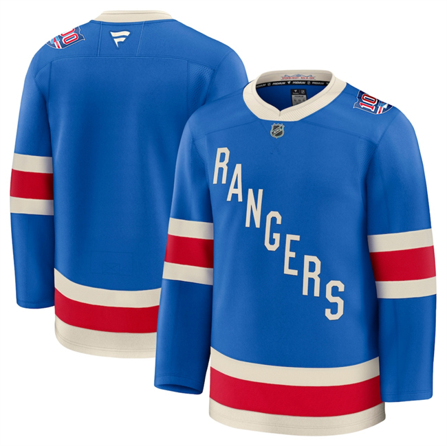 New York Rangers Blank Blue Centennial Stitched Jersey - Zenithce
