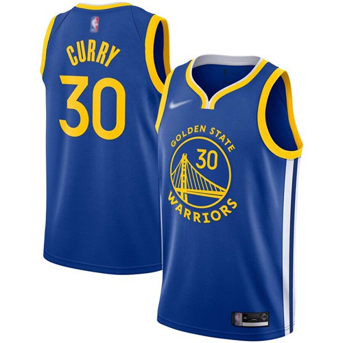 Warriors #30 Stephen Curry Blue Swingman Icon Edition 2019-2020 Jersey - Zenithce