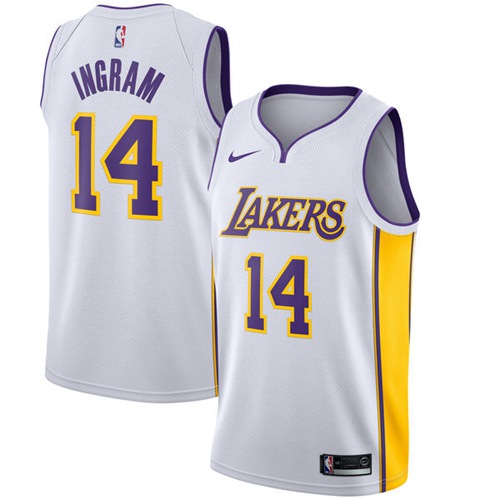 Los Angeles Lakers #14 Brandon Ingram White Swingman Association Edition Jersey - Zenithce