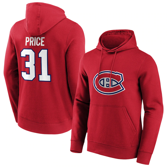 Montreal Canadiens #31 Carey Price Red Pullover Hoodie - Zenithce