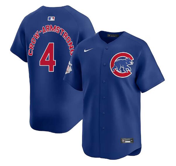 Chicago Cubs #4 Pete Crow-Armstrong Royal Limited Stitched Jersey - Zenithce