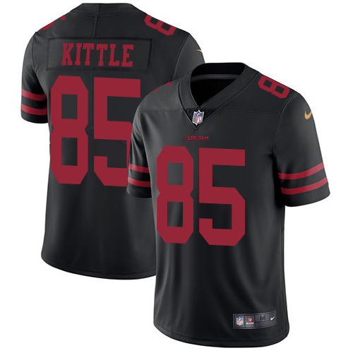 San Francisco 49ers #85 George Kittle Black Vapor Untouchable Limited Stitched Jersey - Zenithce