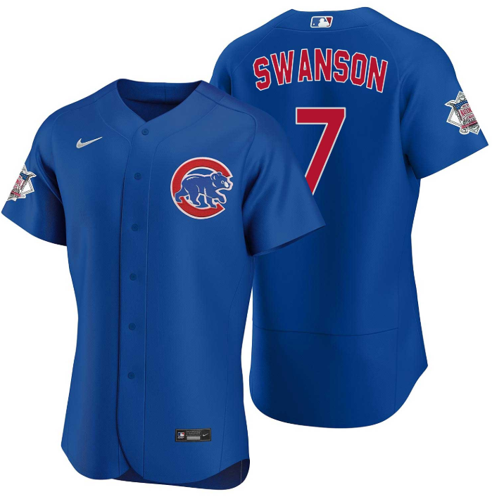 Chicago Cubs #7 Dansby Swanson Royal Flex Base Stitched Jersey - Zenithce