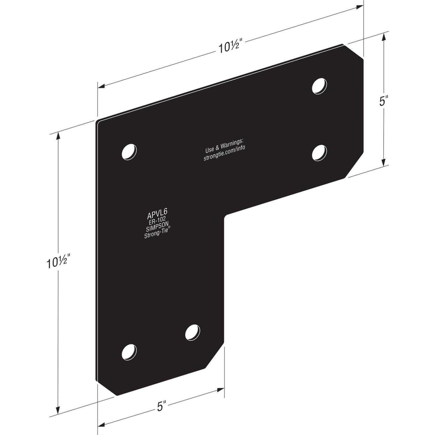 Simpson Strong-Tie APVL4 Avant 4x L Strap - Zenithce