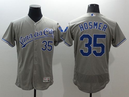 Royals #35 Eric Hosmer Grey Flexbase Authentic Collection Stitched Jersey - Zenithce