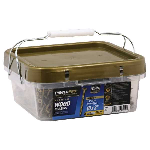 Power Pro #10 x 3-in Epoxy Exterior Wood Screws - Zenithce