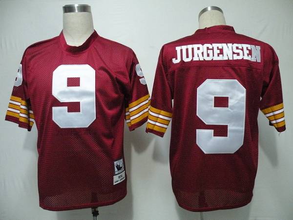 Mitchell And Ness Redskins #9 Jurgensen Red Stitched Throwback Jersey - Zenithce