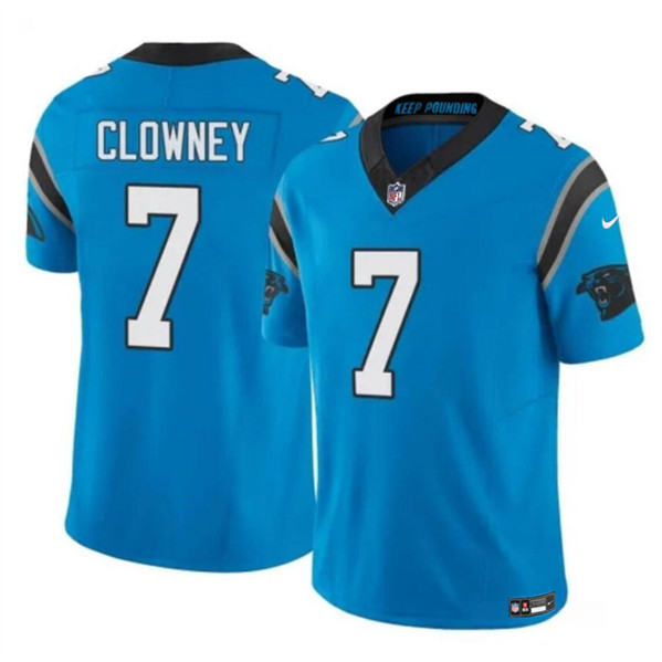 Carolina Panthers #7 Jadeveon Clowney Blue 2024 F.U.S.E. Vapor Limited Stitched Jersey - Zenithce