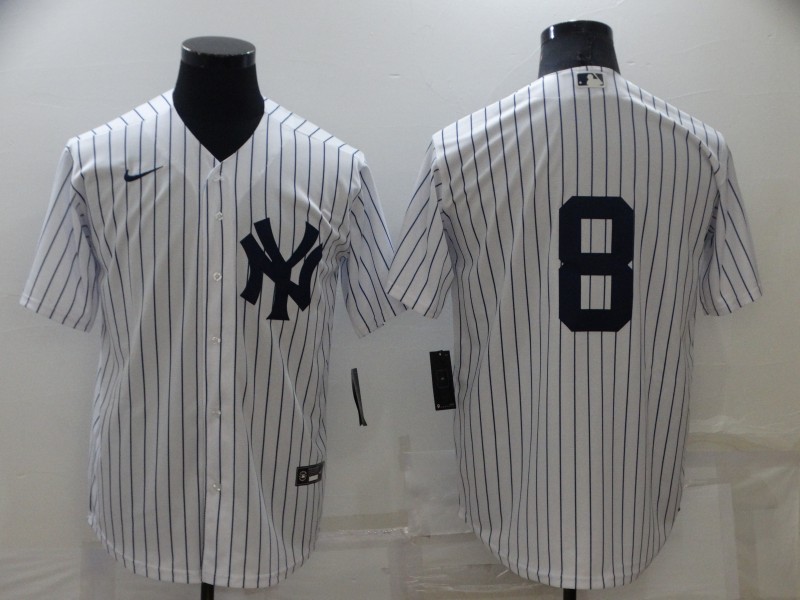 New York Yankees #8 Yogi Berra White Cool Base Stitched Baseball Jersey - Zenithce