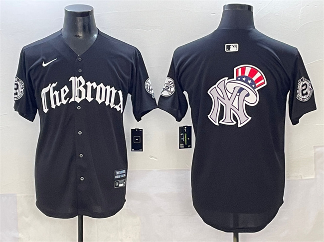 New York Yankees Team Big Logo Black 'Gothic Legacy Edition' Vapor Premier Limited Stitched Jersey - Zenithce