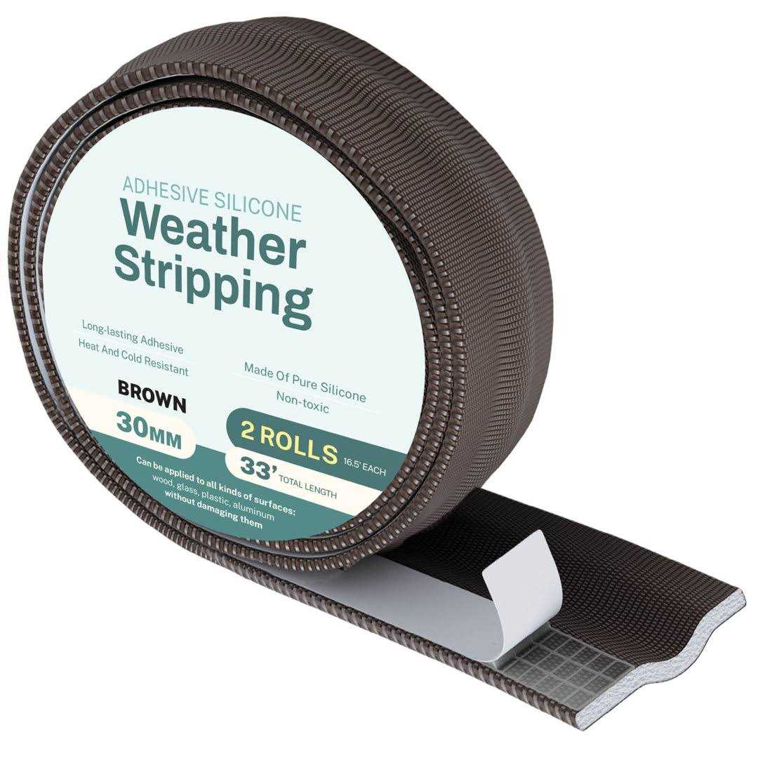 Home Intuition Sliding Door Gap Filler & Window Draft Stopper 33” Weatherstripping Self Adhesive Foam Seal Strip - Zenithce