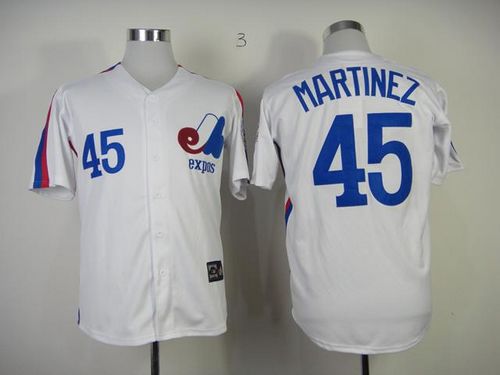 Mitchell And Ness Expos #45 Pedro Martinez White Throwback Stitched Jersey - Zenithce
