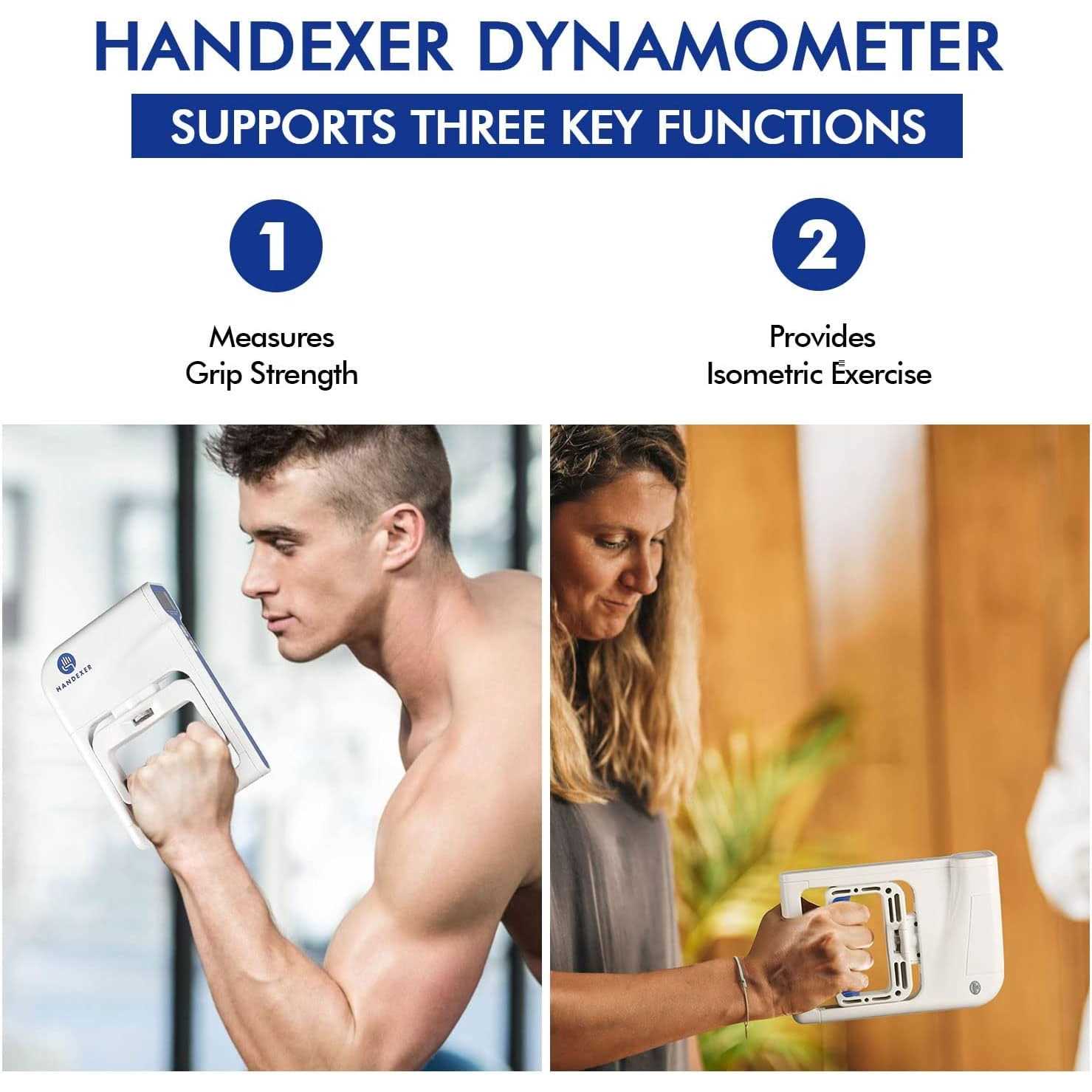 Handeful Digital Hand Dynamometer Grip Strength Tester Measurement Meter 198Lbs - Zenithce