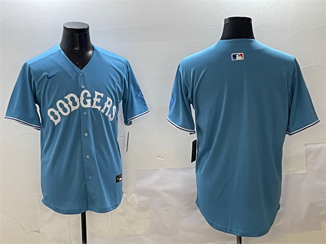 Los Angeles Dodgers Blank Light Blue Limited Stitched Jersey - Zenithce
