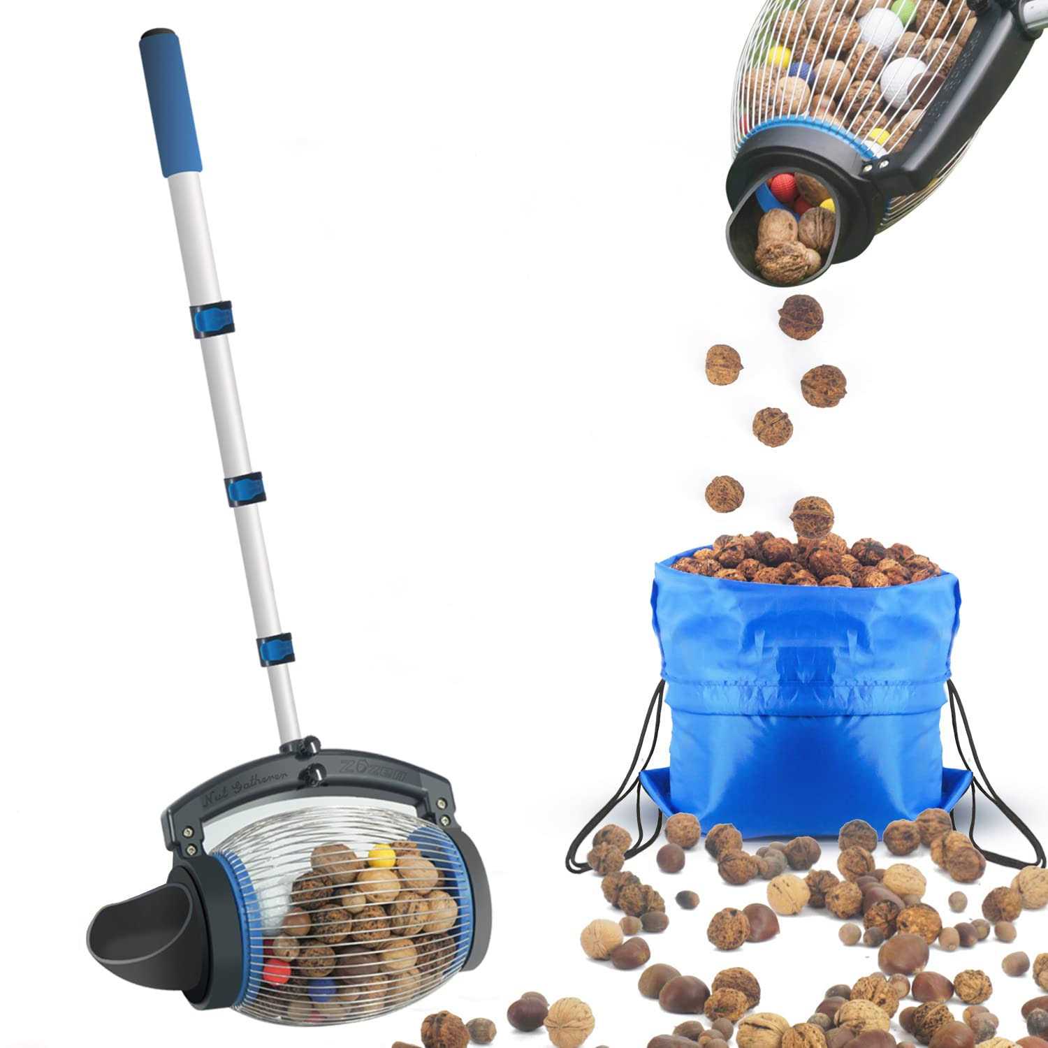 Zozen Nut Gatherer Picker Upper Directly Dump Outlet Medium - Zenithce