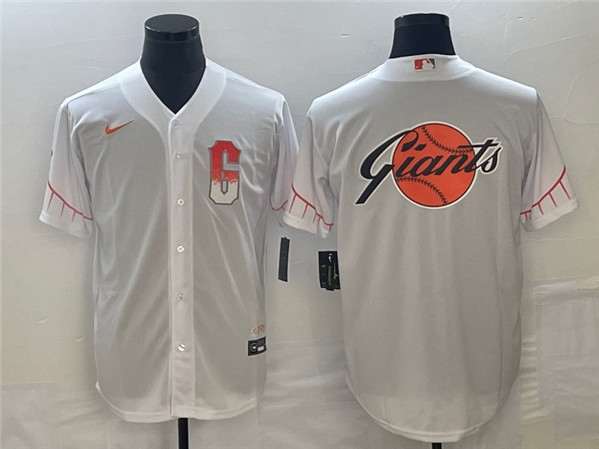 San Francisco Giants White Team Big Logo Cool Base Stitched Jersey - Zenithce