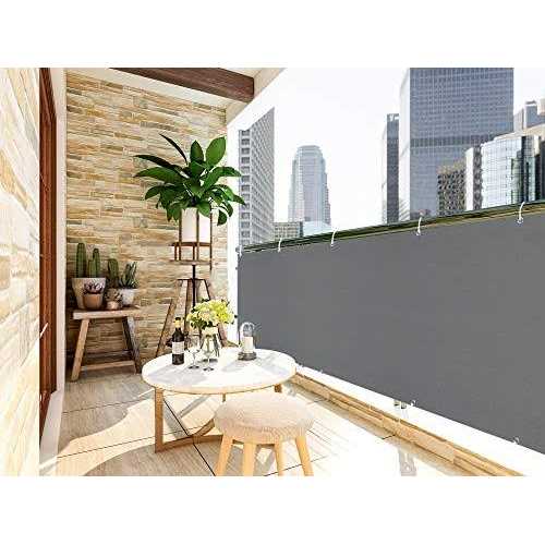 Love Story 3′ x 10′ Balcony Privacy Screen Fence Cover Mesh for Deck Patio Porch Railing - Zenithce