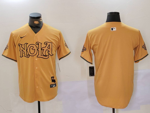 New Orleans Saints Blank Gold Cool Base Stitched Jersey - Zenithce
