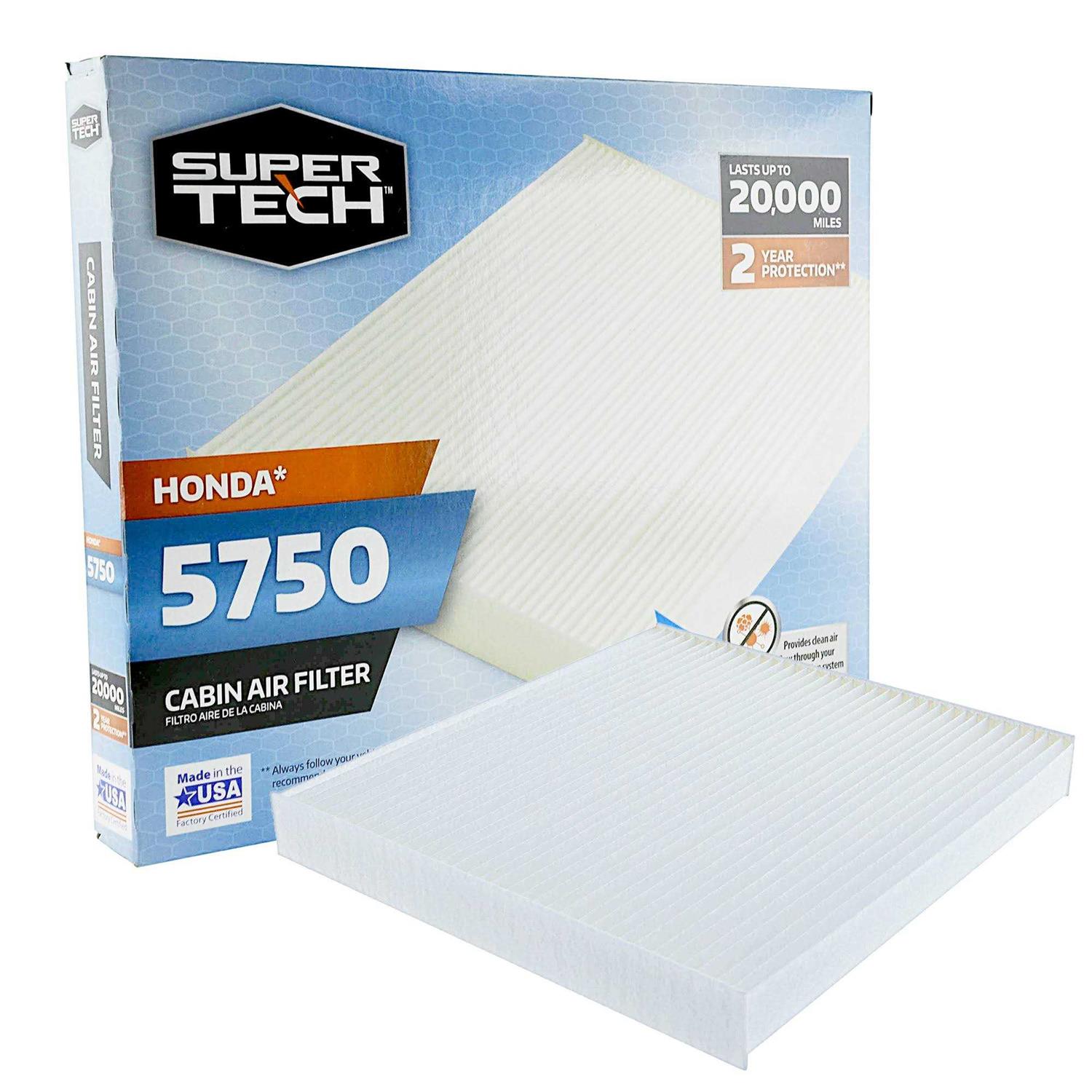 Supertech Cabin Air Filter 5500 Replacement Cabin Air/Dust Filter for GM Fits select - Zenithce