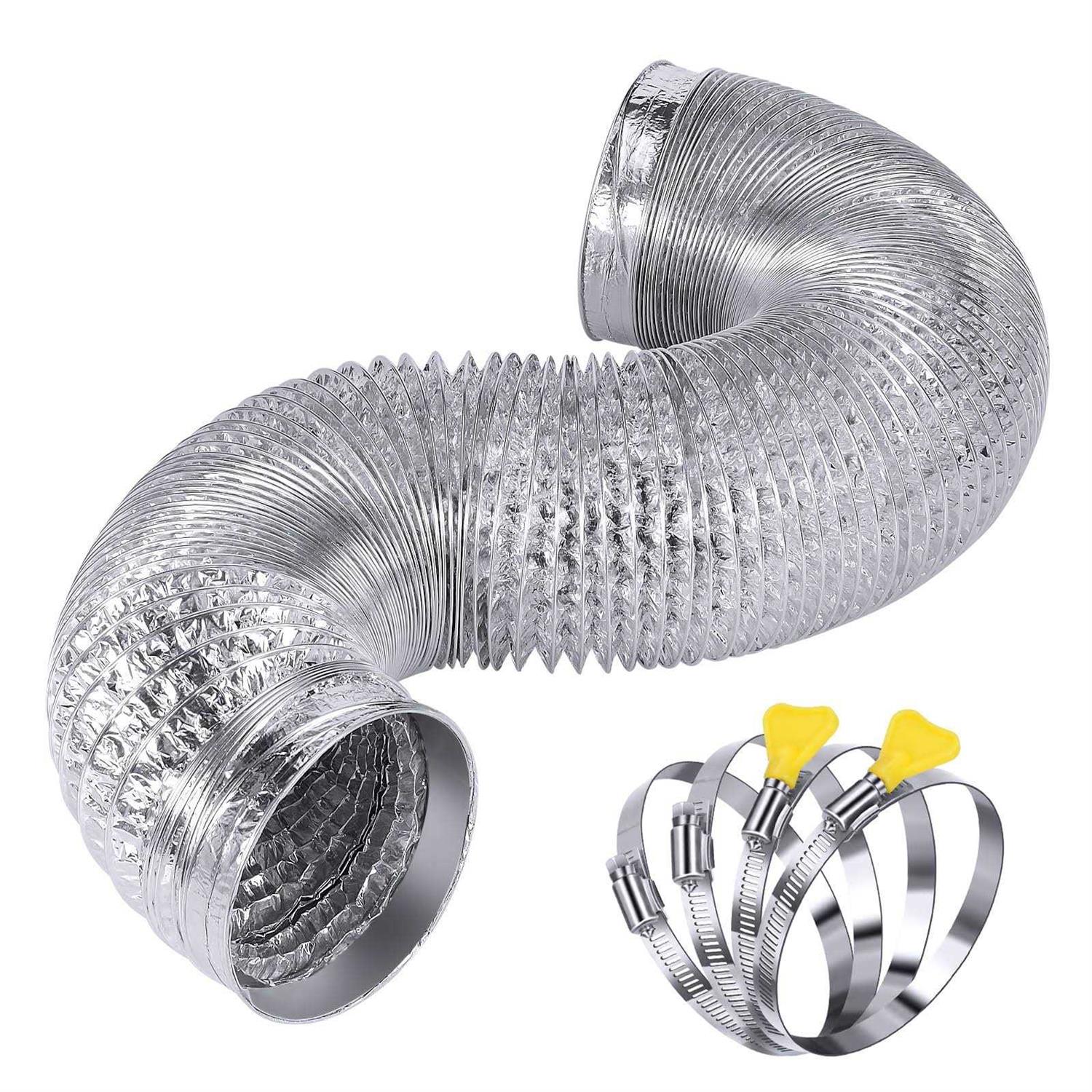 Steelsoft Extra Thick Dryer Vent Duct Hose 4 inch 8 Feet Flexible - Zenithce